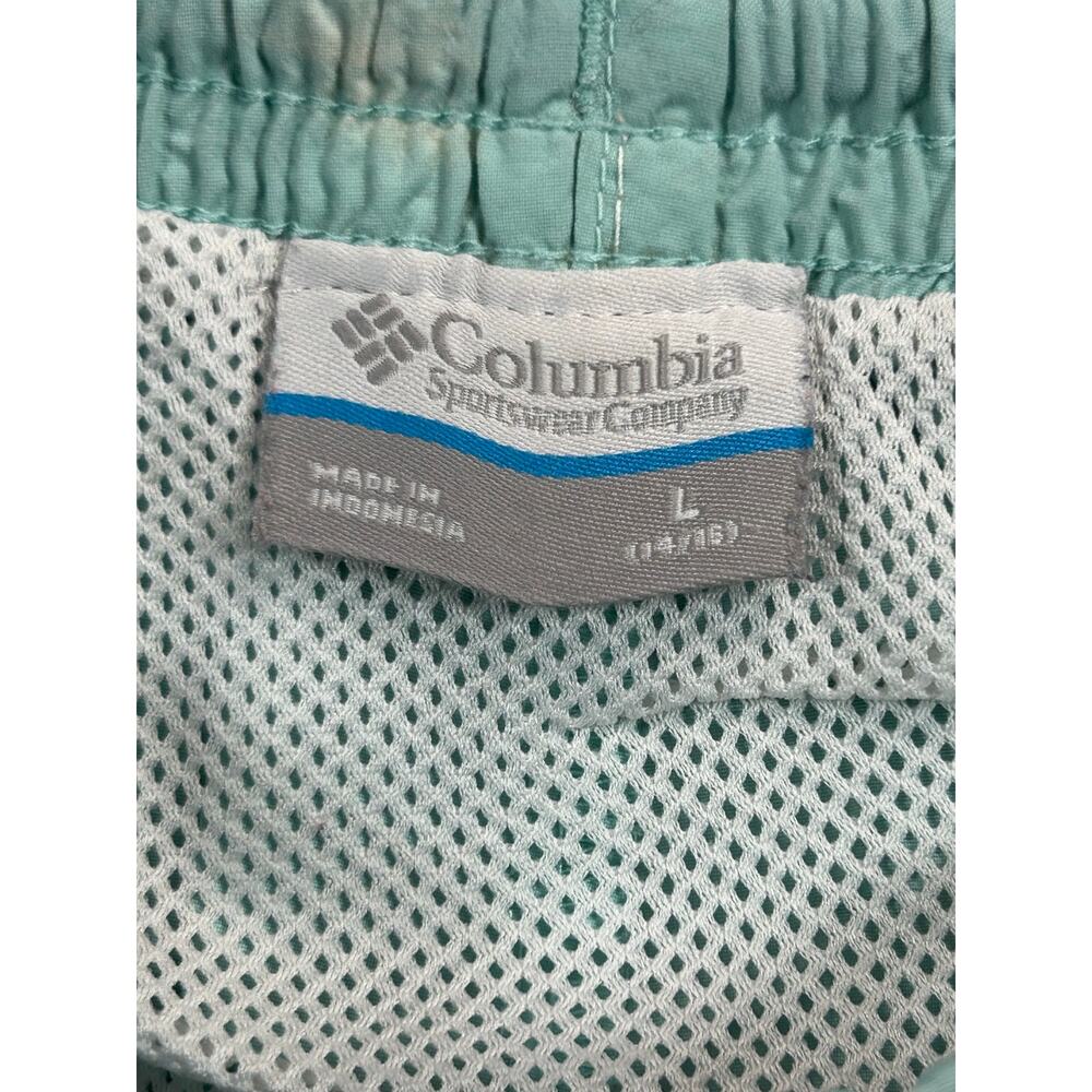 Columbia PFG Omni-Shade Fishing Shorts Youth Kids Large Mint Green - Picture 3 of 8
